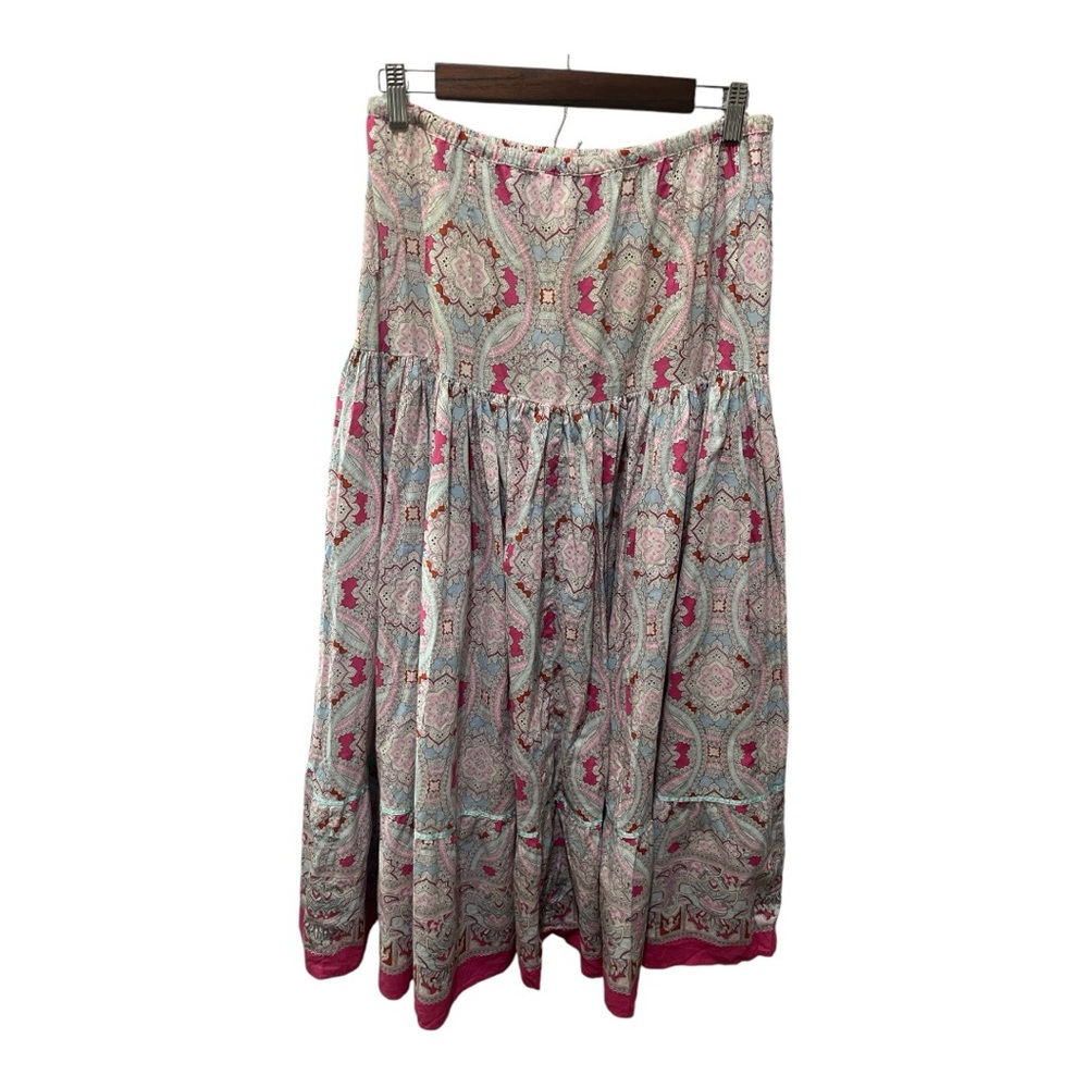 SUNDANCE PAISLEY PRAIRIE 100% COTTON PETTICOAT MAXI SKIRT SIZE MEDIUM - Picture 7 of 14